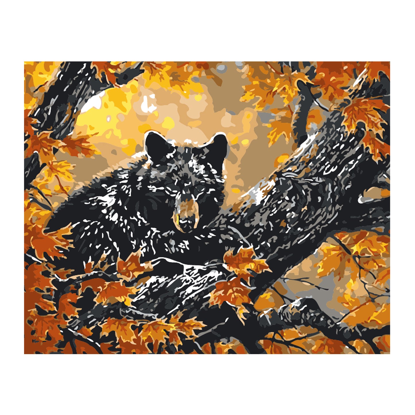 Autumn Black Bear - 40x50 cm paint by numbers kit