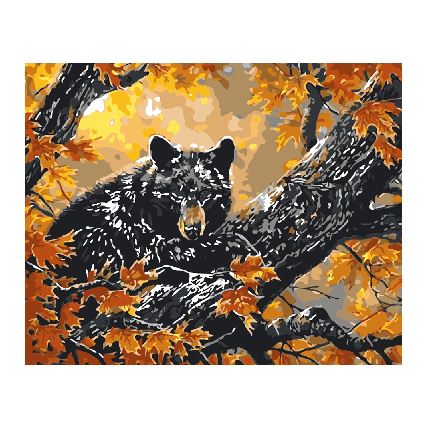 Autumn Black Bear - 40x50 cm paint by numbers kit