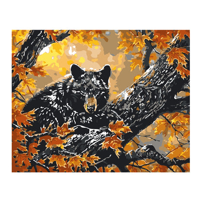 Autumn Black Bear - 40x50 cm paint by numbers kit