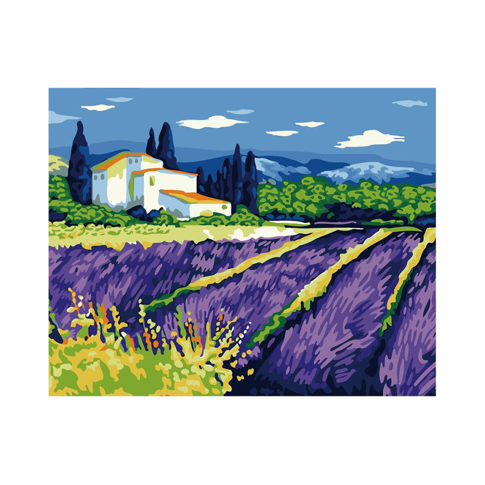 Lavender Fields Estate - 40x50 cm paint by numbers kit