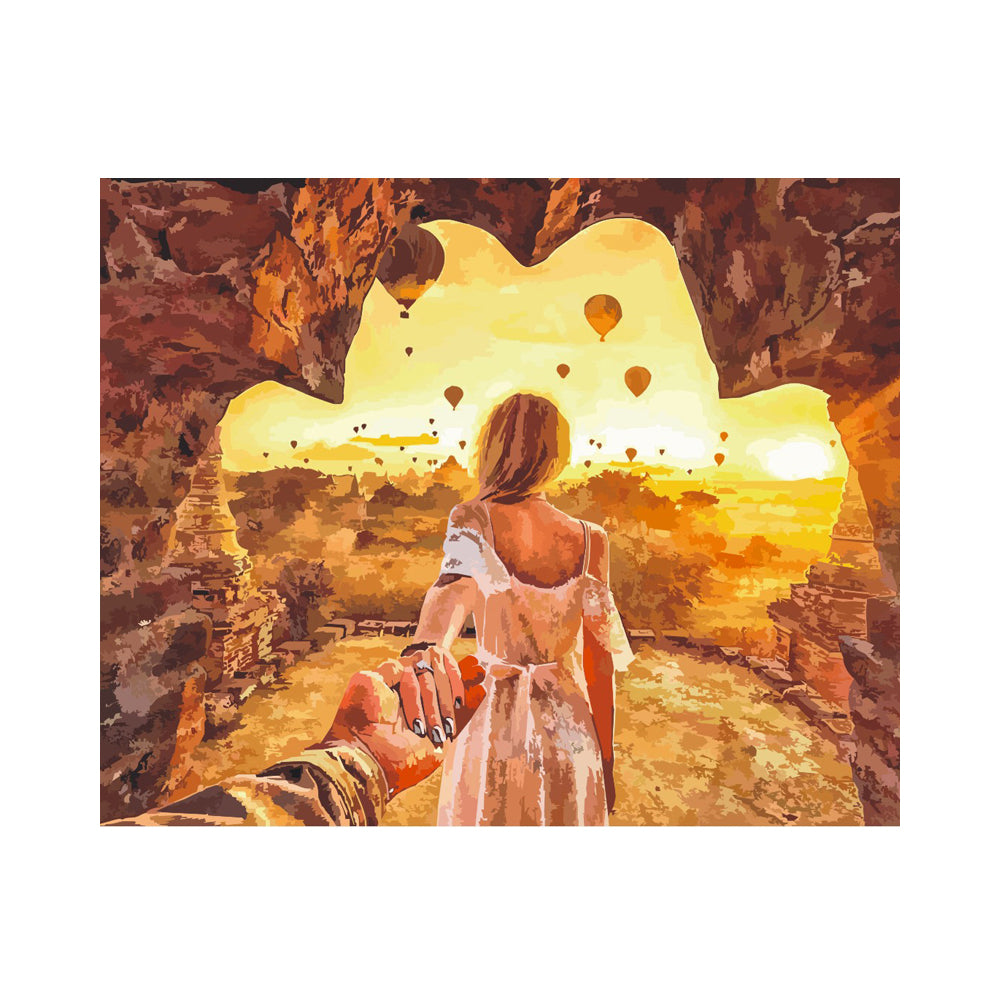 Golden Cave Adventure - 40x50 cm paint by numbers kit