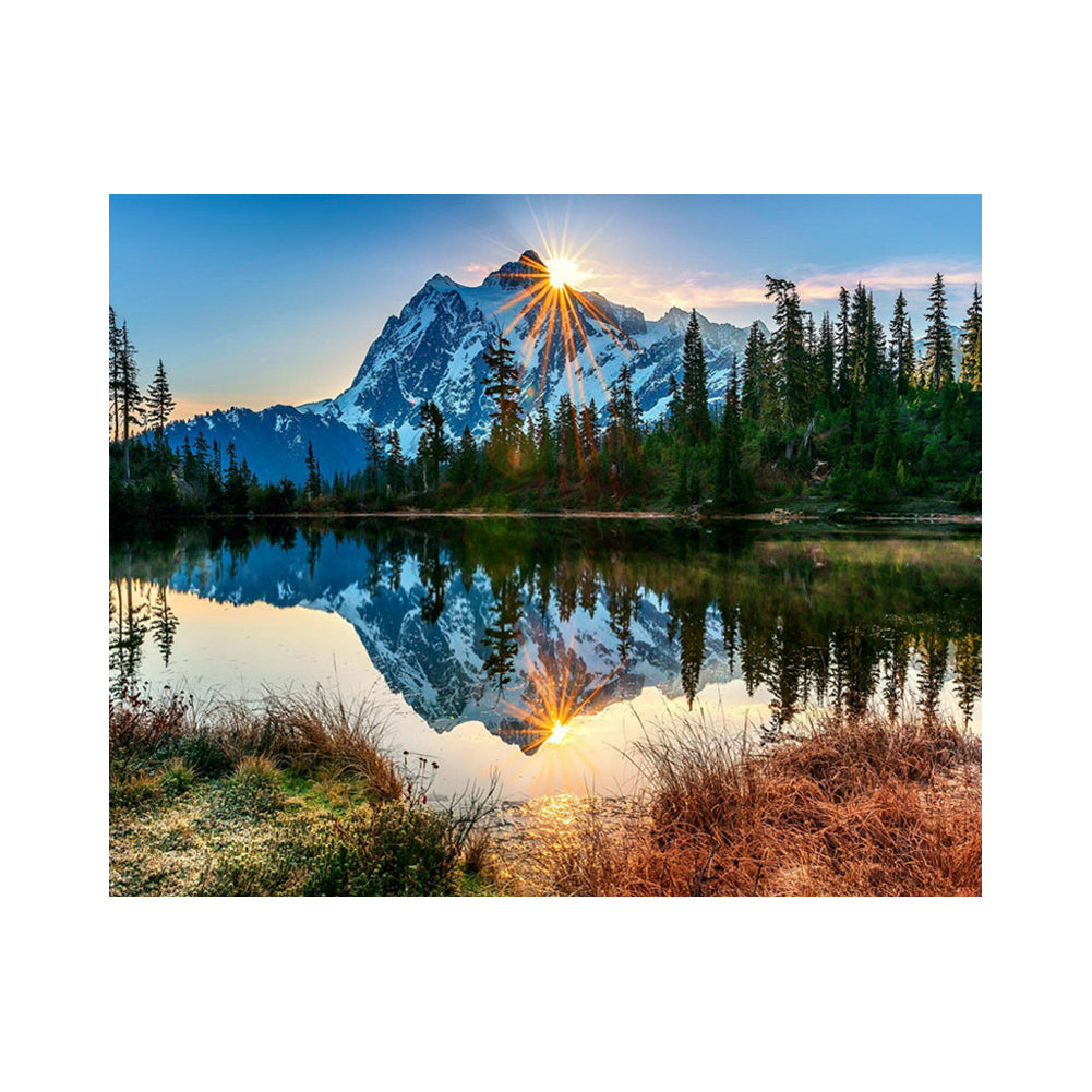 Alpine Lake Reflection - 40x50 cm paint by numbers kit