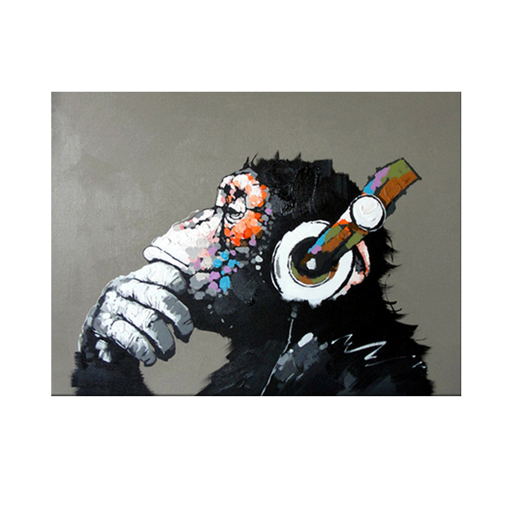Music Loving Chimpanzee - 40x50 cm paint by numbers kit