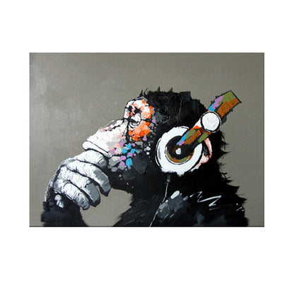 Music Loving Chimpanzee - 40x50 cm paint by numbers kit