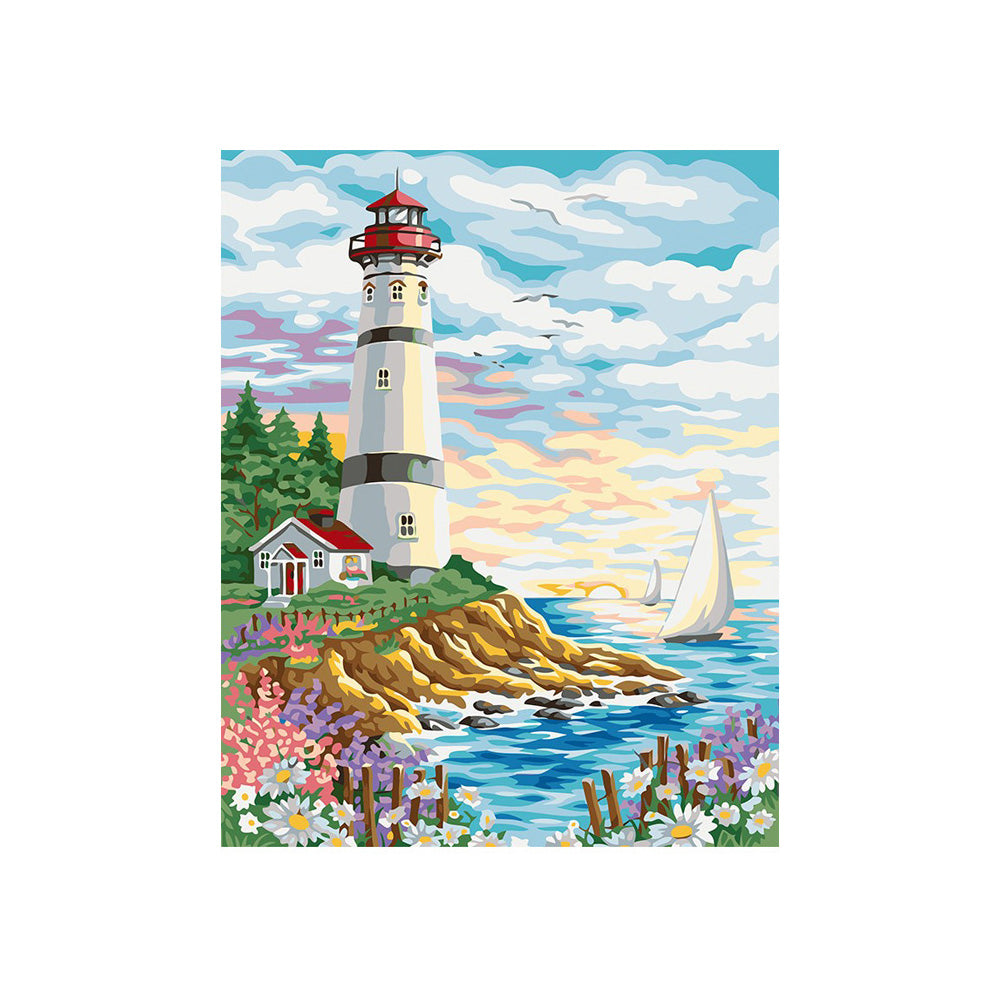 Coastal Lighthouse Bloom - 40x50 cm paint by numbers kit