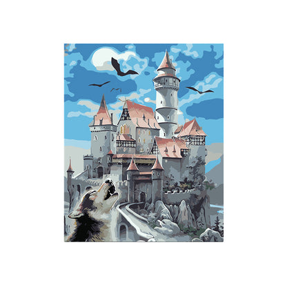 Howling Wolf Castle - 40x50 cm paint by numbers kit