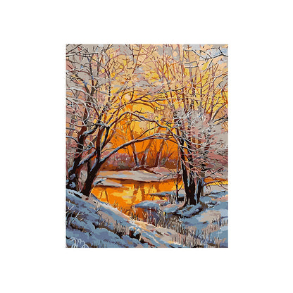 Winter Sunset Grove - 40x50 cm paint by numbers kit
