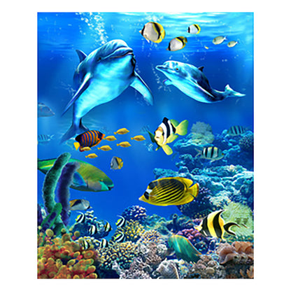 Tropical Dolphin Reef - 40x50 cm paint by numbers kit