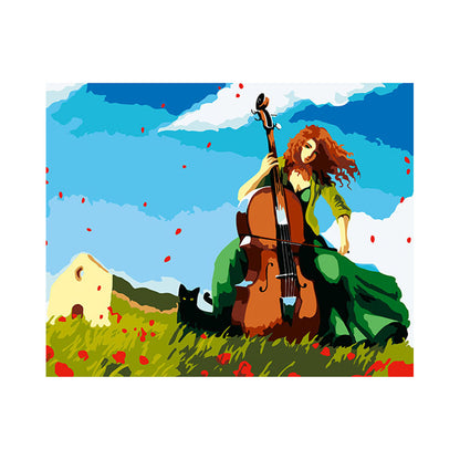 Cellist in the Meadow - 40x50 cm paint by numbers kit
