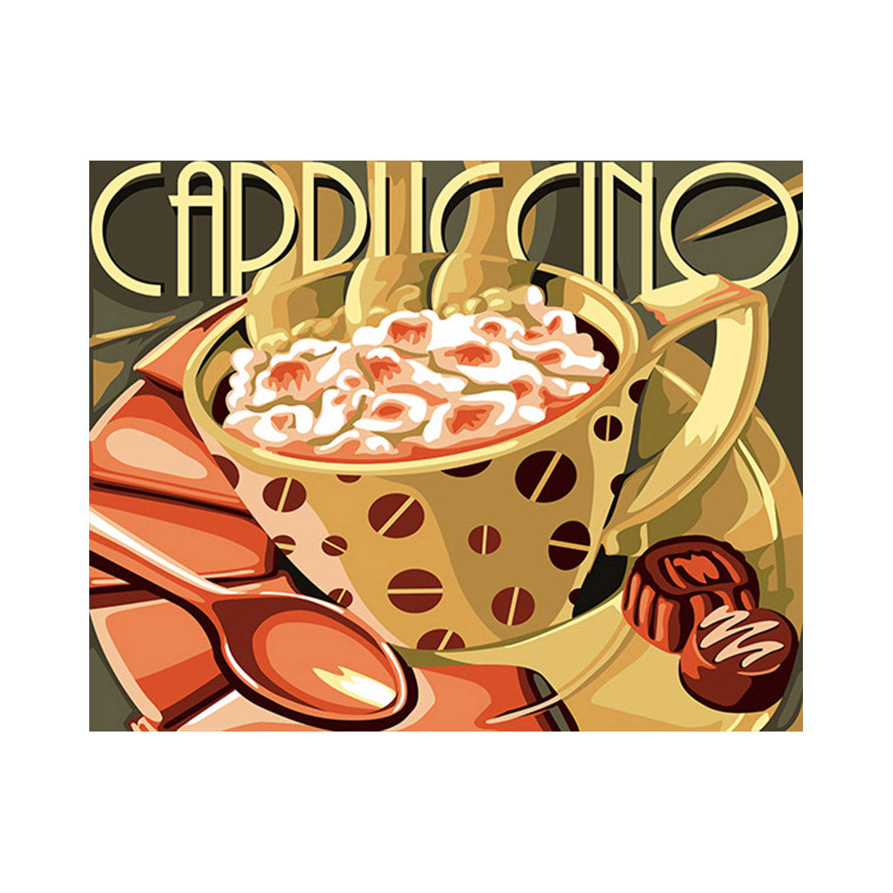 Cozy Cappuccino - 40x50 cm paint by numbers kit