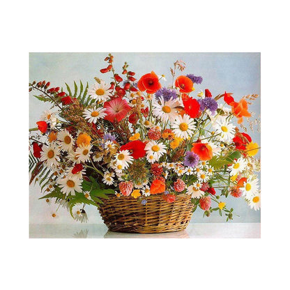 Country Wildflower Basket - 40x50 cm paint by numbers kit