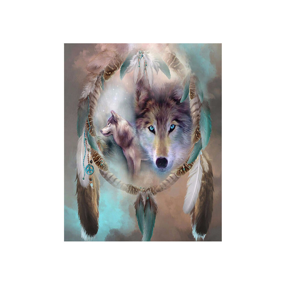 Mystic Wolf Dreamcatcher - 40x50 cm paint by numbers kit