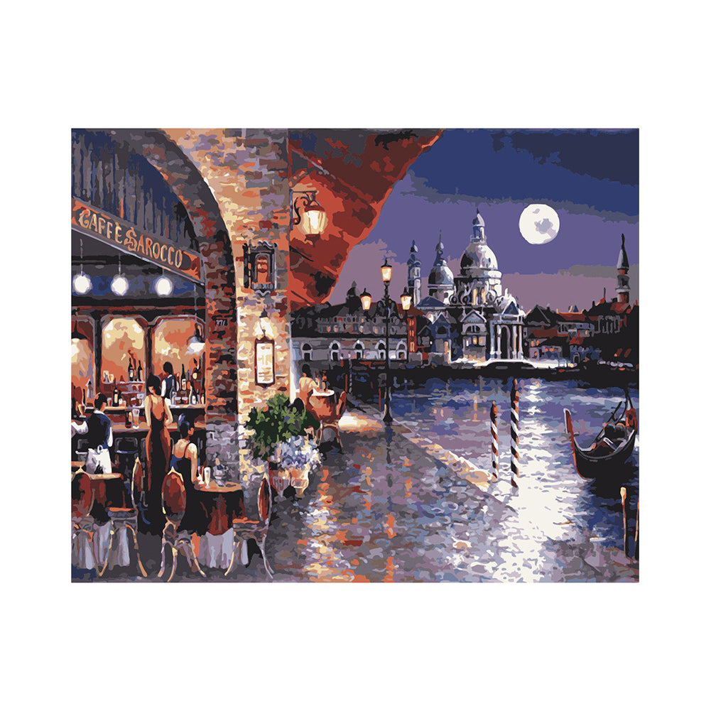 Moonlit Venetian Cafe - 40x50 cm paint by numbers kit