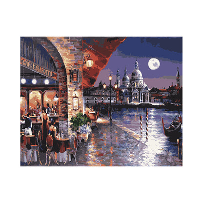 Moonlit Venetian Cafe - 40x50 cm paint by numbers kit