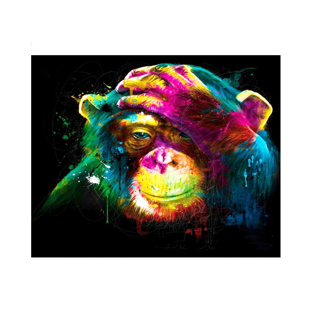 Color Splash Chimpanzee - 40x50 cm paint by numbers kit