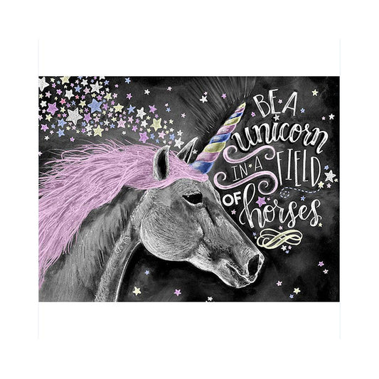 Unicorn Wishes Chalkboard - 40x50 cm paint by numbers kit