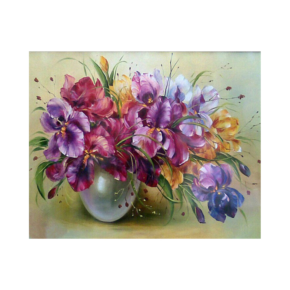 Vibrant Iris Bouquet - 40x50 cm paint by numbers kit