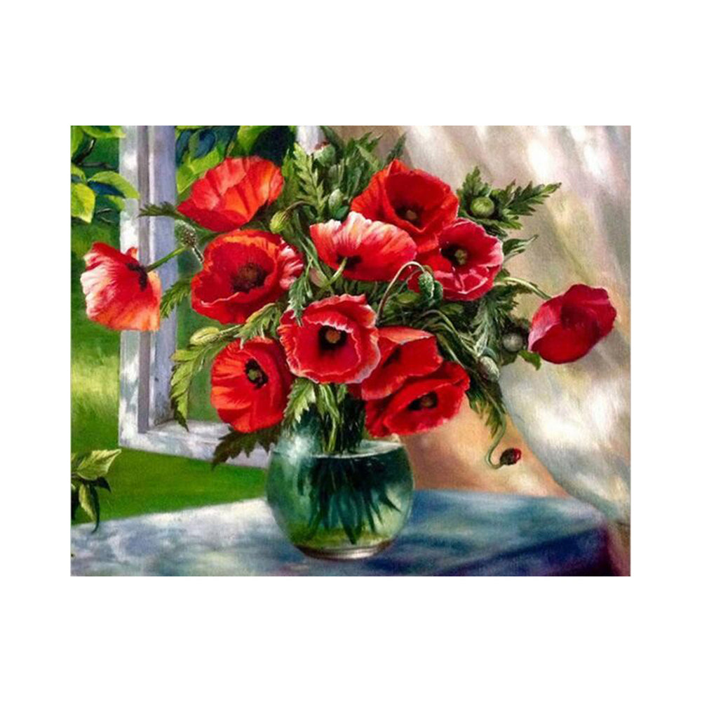 Sunlit Poppy Bouquet - 40x50 cm paint by numbers kit
