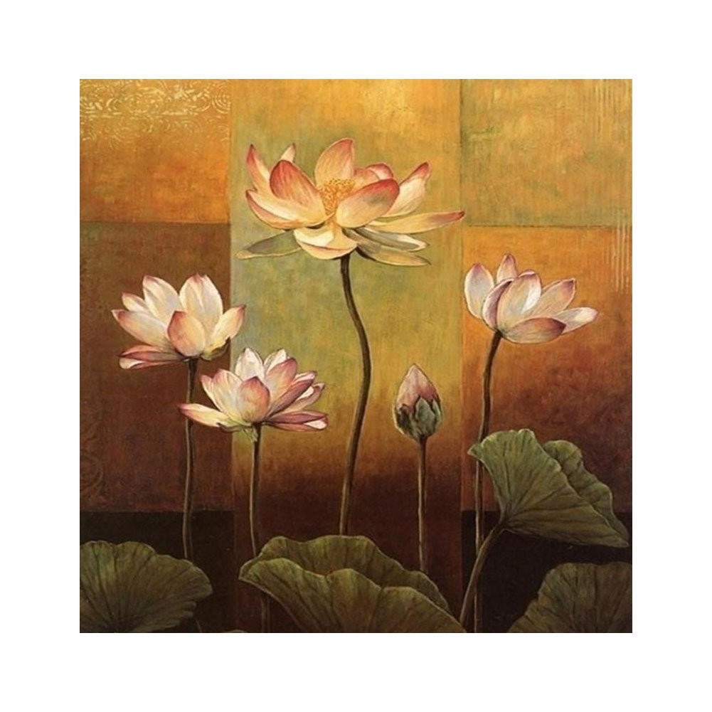 Golden Lotus Serenity - 40x50 cm paint by numbers kit