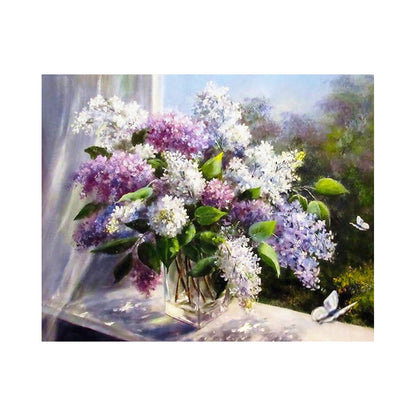 Lilac Window Bouquet - 40x50 cm paint by numbers kit