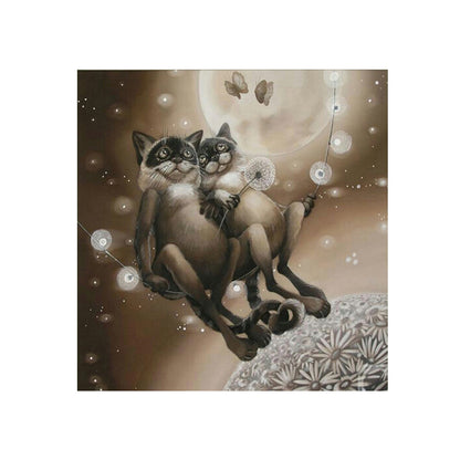 Moonlight Dandelion Cats - 40x50 cm paint by numbers kit