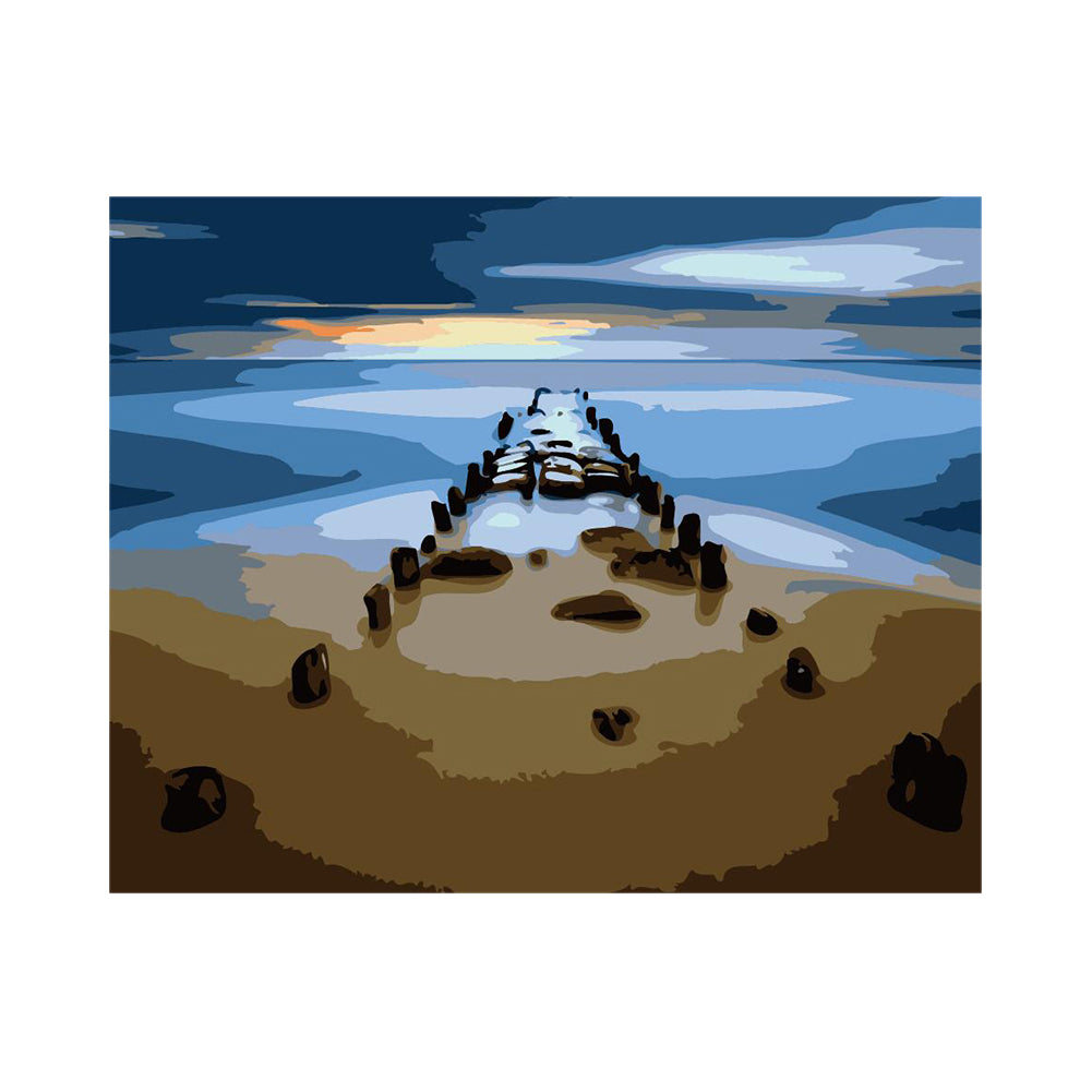 Pier into Blue Waters - 40x50 cm paint by numbers kit