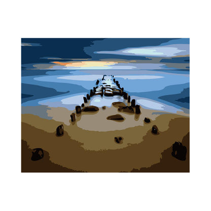 Pier into Blue Waters - 40x50 cm paint by numbers kit