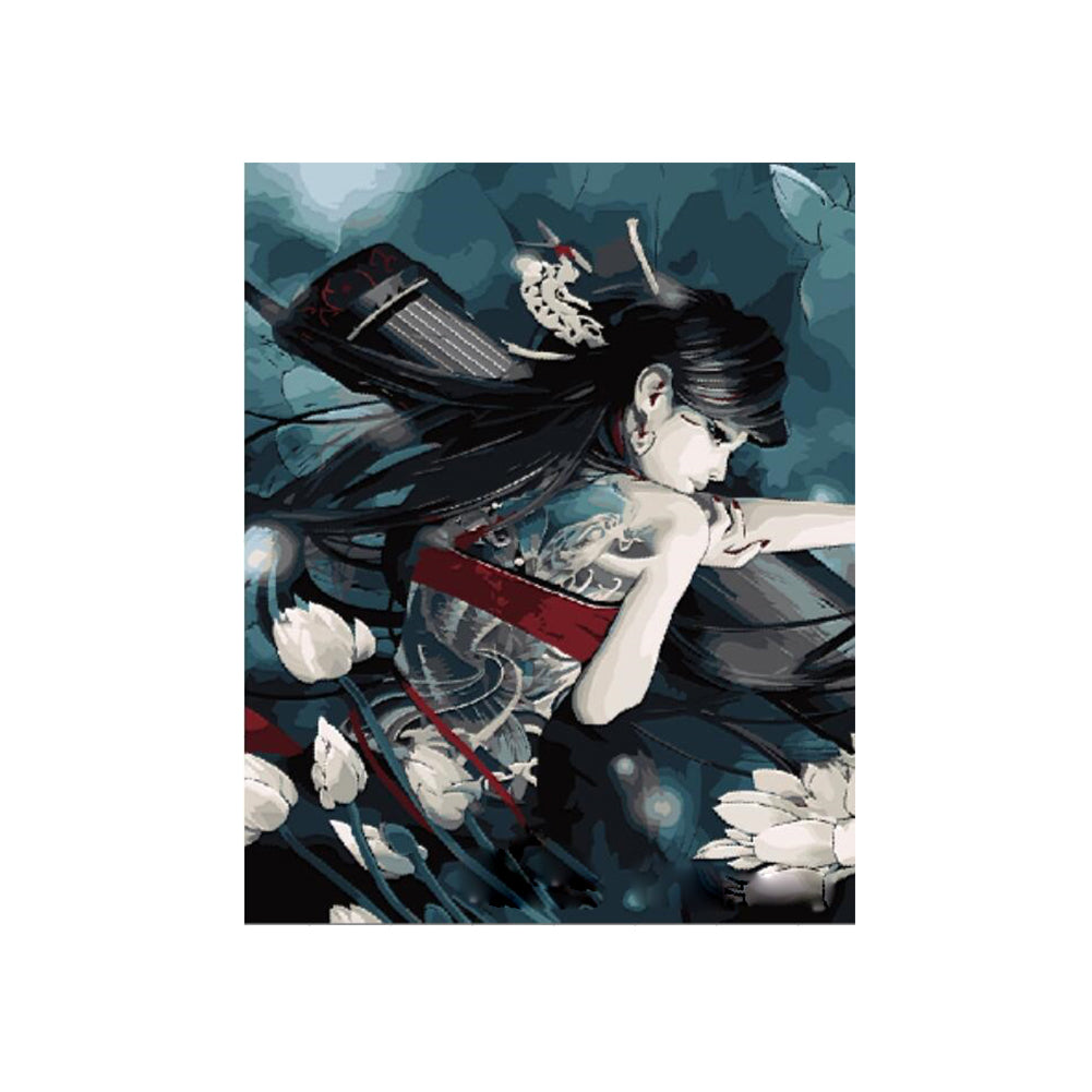 Dark Lotus Warrior - 40x50 cm paint by numbers kit
