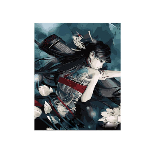 Dark Lotus Warrior - 40x50 cm paint by numbers kit