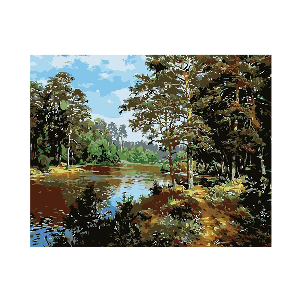 Forest Pond Reflections - 40x50 cm paint by numbers kit