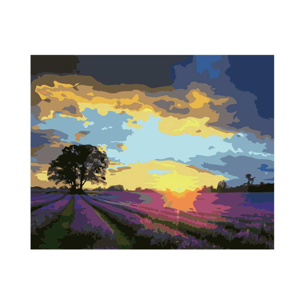 Lavender Field Sunset - 40x50 cm paint by numbers kit