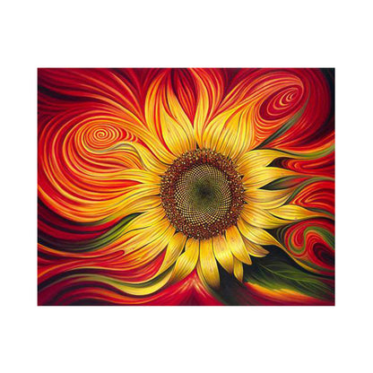 Fiery Sunflower Swirls - 40x50 cm paint by numbers kit