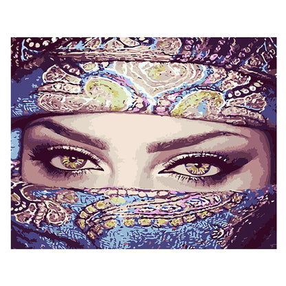 Mystic Veiled Eyes - 40x50 cm paint by numbers kit