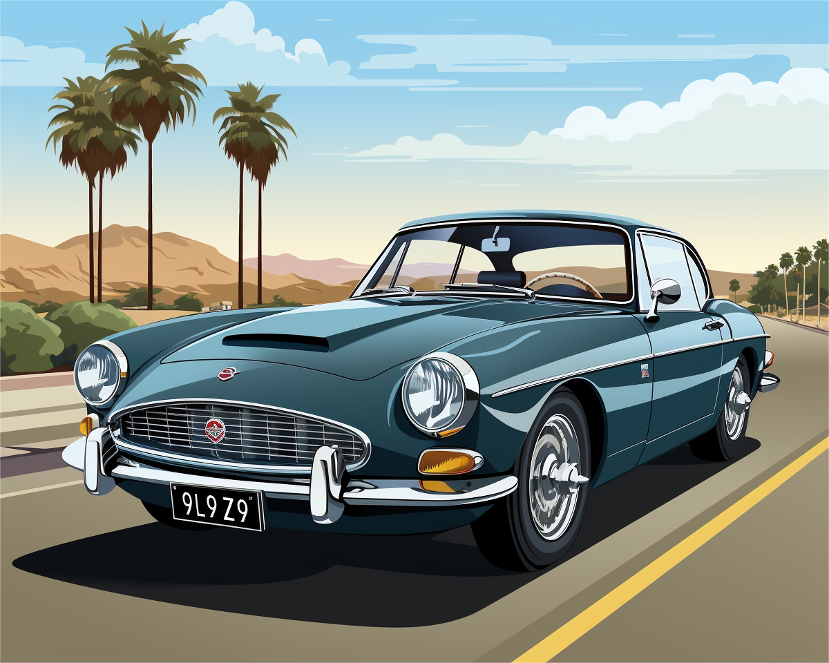 Classic Blue Coupe - 40x50 cm