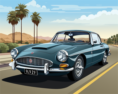 Classic Blue Coupe - 40x50 cm