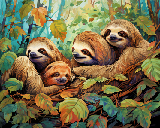 Sloth Family Snuggle