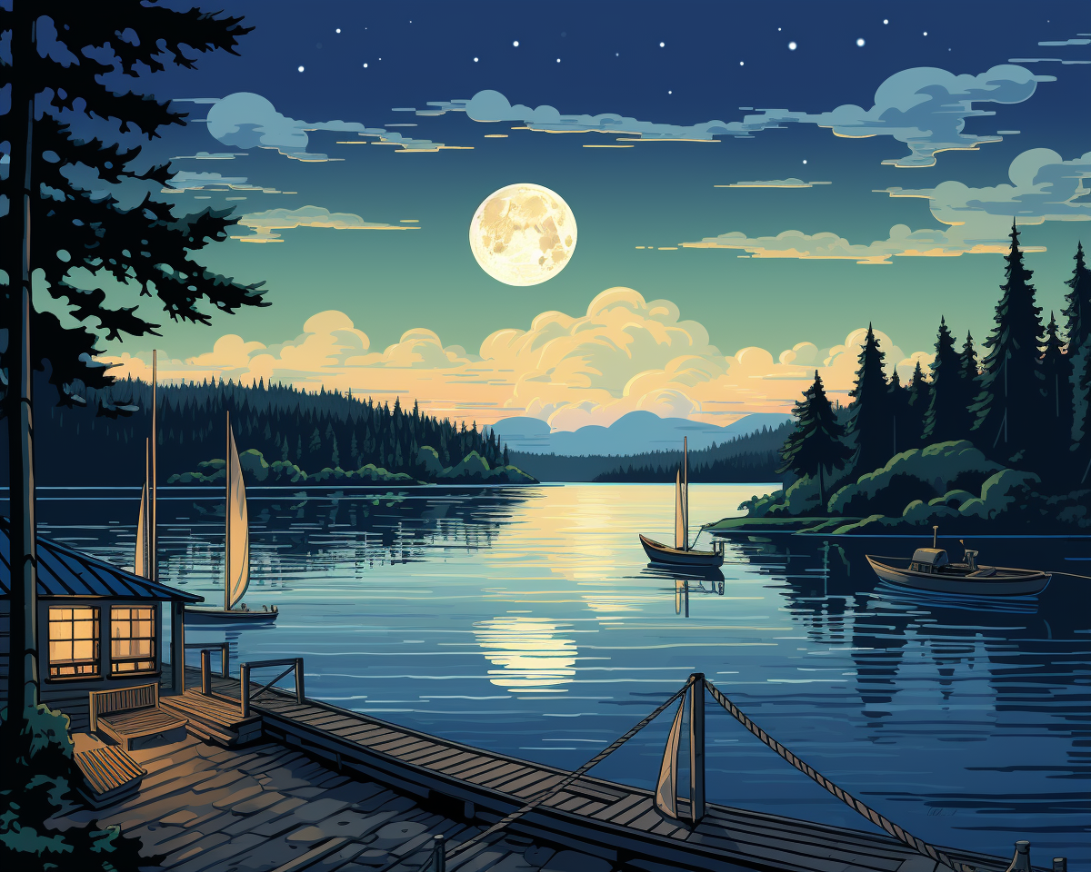 Moonlit Harbor Retreat