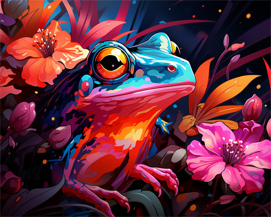 Neon Bloom Frog