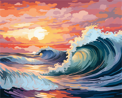 Pastel Wave Sunset