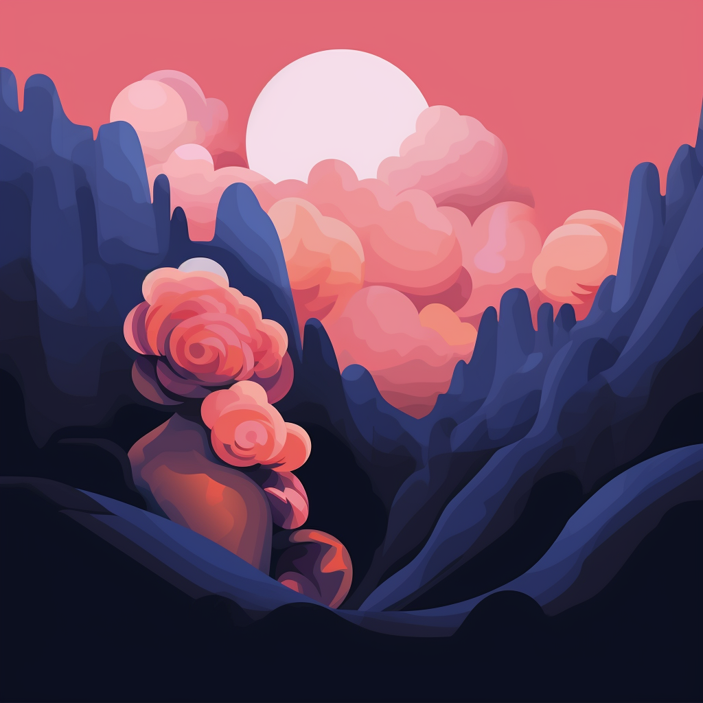 Pink Moon Valley - 40x50 cm paint by numbers kit