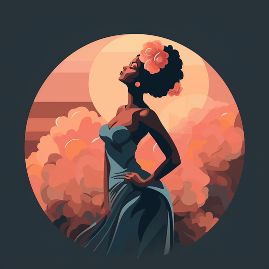 Sunset Rose Silhouette