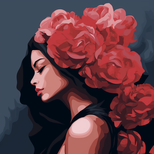 Scarlet Petal Portrait