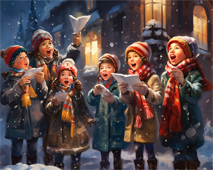 Winter Carolers - 40x50 cm
