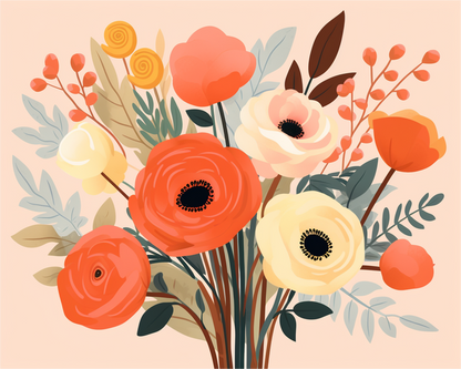 Coral Bloom Bouquet
