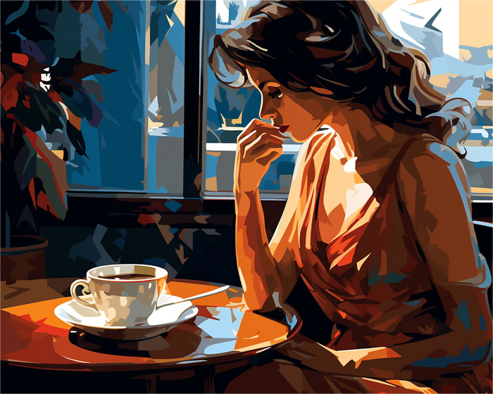 Quiet Coffee Reflection - 40x50 cm