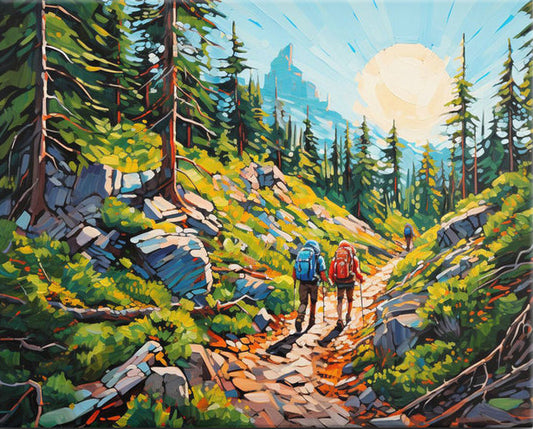 Mountain Hiking Trail - 40x50 cm