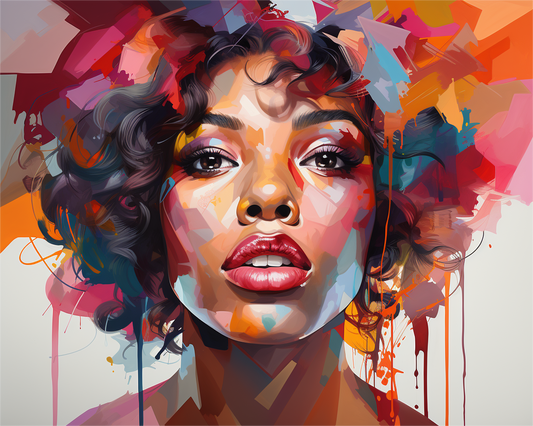 Bold Abstract Beauty Portrait - 40x50 cm