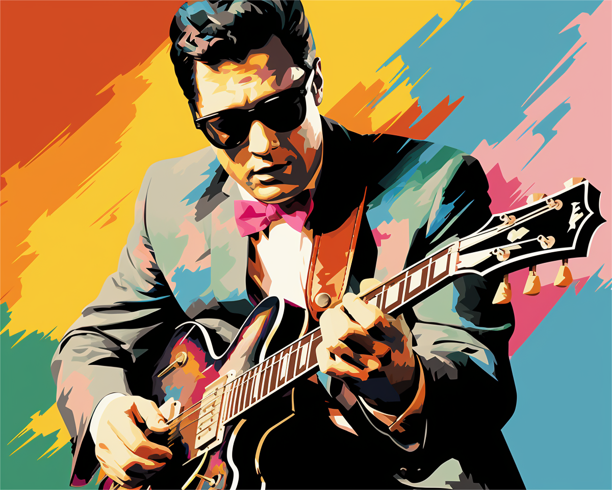 Pop Art Guitar Legend - 40x50 cm