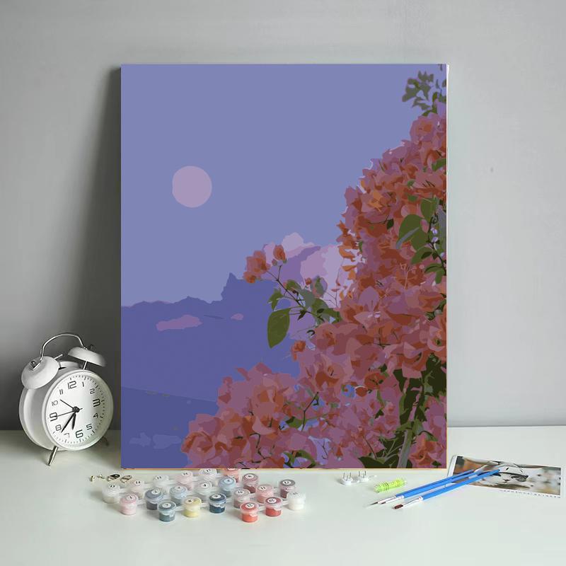 Moonlit Bougainvillea Blossoms - 40x50 cm paint by numbers kit