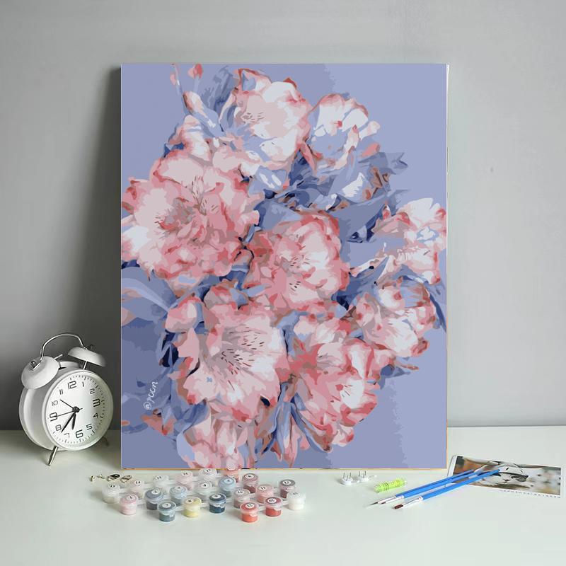 Blush Peonies on Lavender - 40x50 cm paint by numbers kit